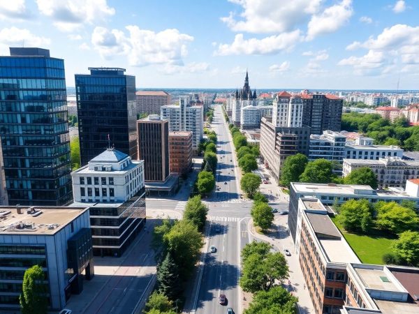 Skyline urban din România, zone de afaceri atractive.